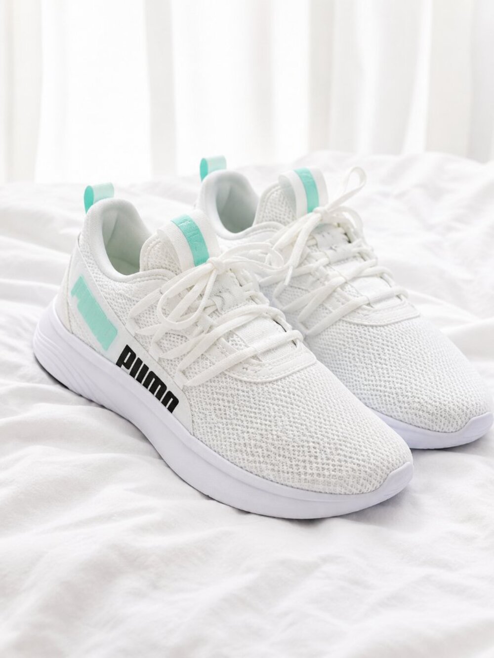 PUMA Star Vital White Mint SoftRide Sneakers Women’s 7.5 Athletic Shoes